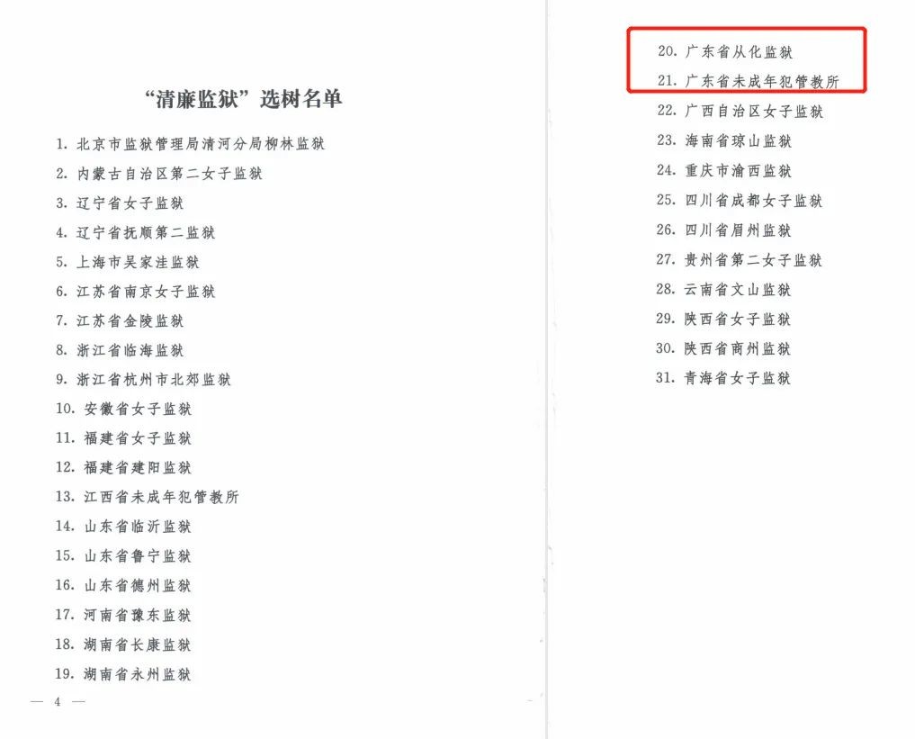 全国“清廉监狱”名单公布！广东2所监狱获评_1